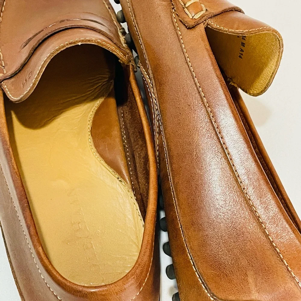 Cole Haan British Tan Leather Driving Loafers